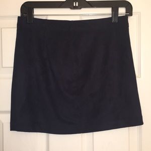 Navy blue suede mini